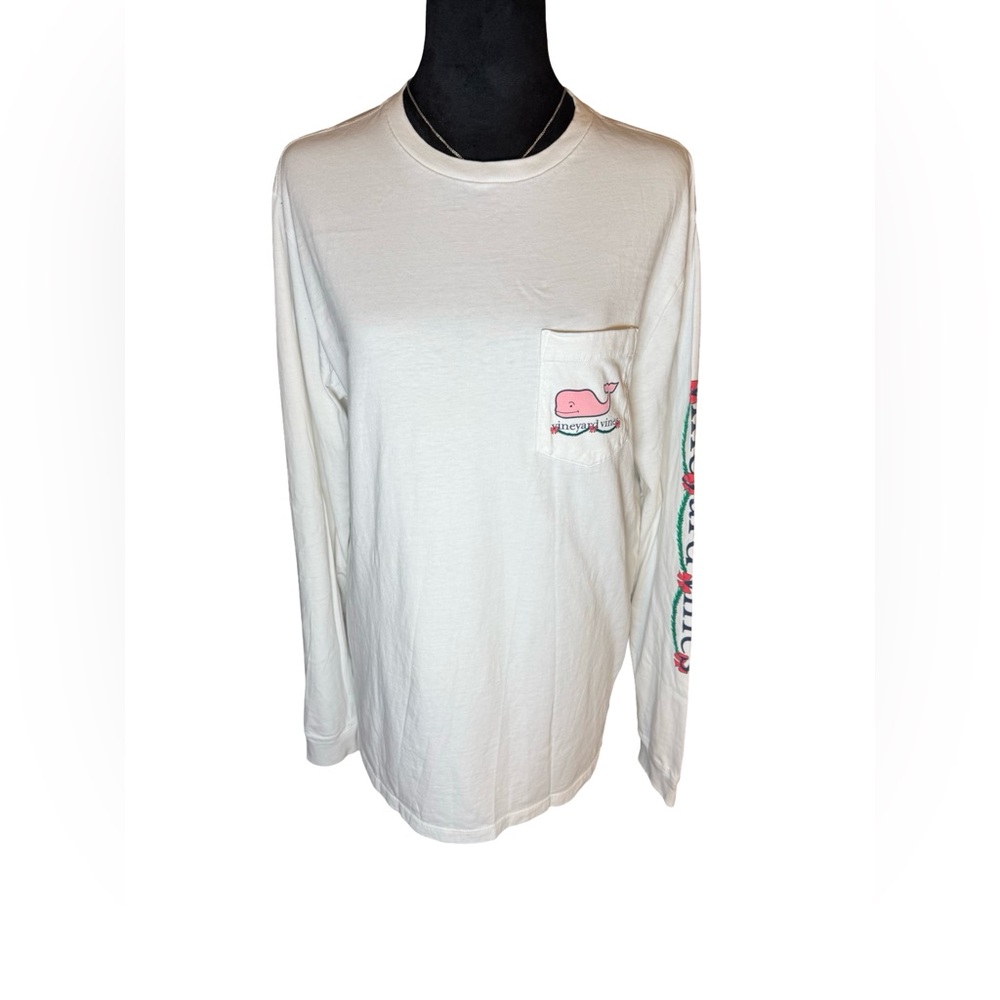 Vineyard Vines Christmas Cottage Long Sleeve T-Shirt Small - Excellent Condition